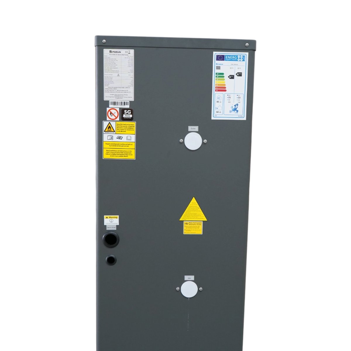 Pompa de caldura aer-apa monobloc 30kW, 380V, 75°C, R290 SPRSUN - imagine 6