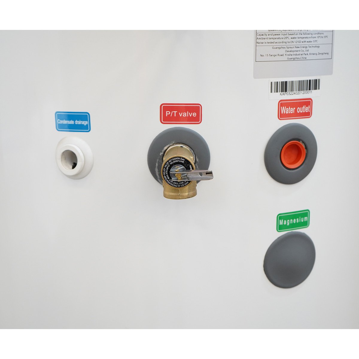 Pompa de caldura 2.5kW, 220V cu boiler apa calda incorporat 200L, 65°C, R290 SPRSUN - imagine 6