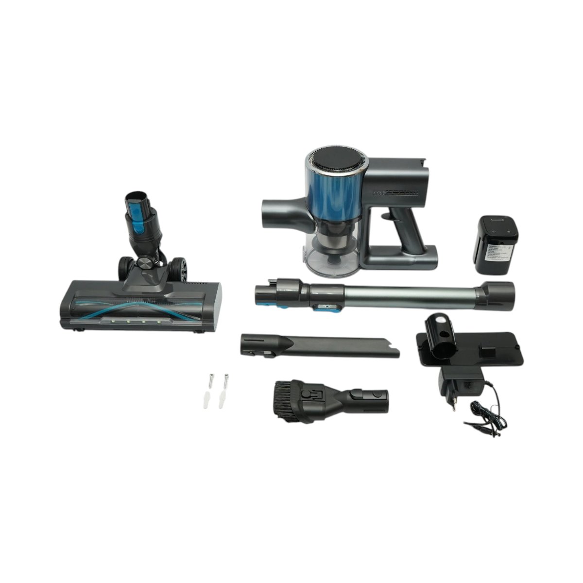 Aspirator vertical fara fir 200W, putere aspirare 30 kPa, baterie 2000mAh, recipient praf 600ml, 3 moduri de aspirare, ecran tactil LED, motor brushless, perie iluminata LED - imagine 3