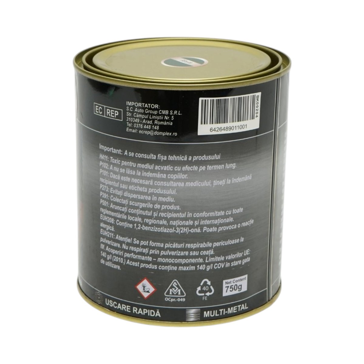Vopsea email anticoroziva 3 in 1 pentru metal, direct pe rugina, pe baza de apa, verde John Deere 750g Breckner Germany - imagine 4