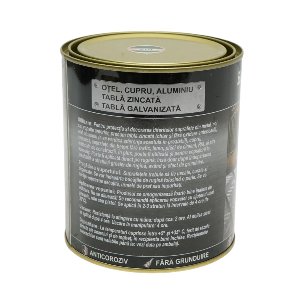 Vopsea email anticoroziva 3 in 1 pentru metal, direct pe rugina, pe baza de apa, verde John Deere 750g Breckner Germany - imagine 3