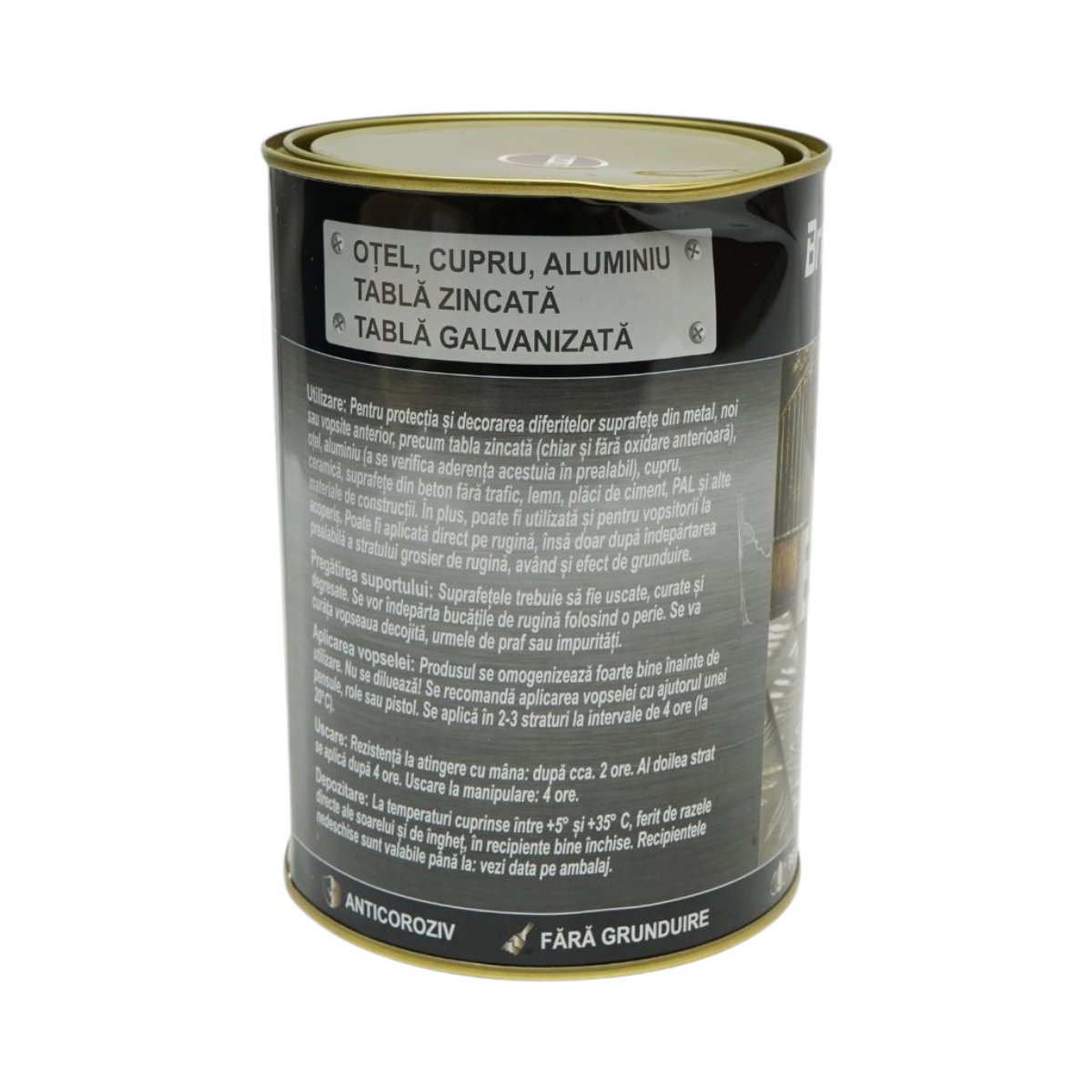 Vopsea email anticoroziva 3 in 1 pentru metal, direct pe rugina, pe baza de apa, rosu imperial 2000g Breckner Germany - imagine 3