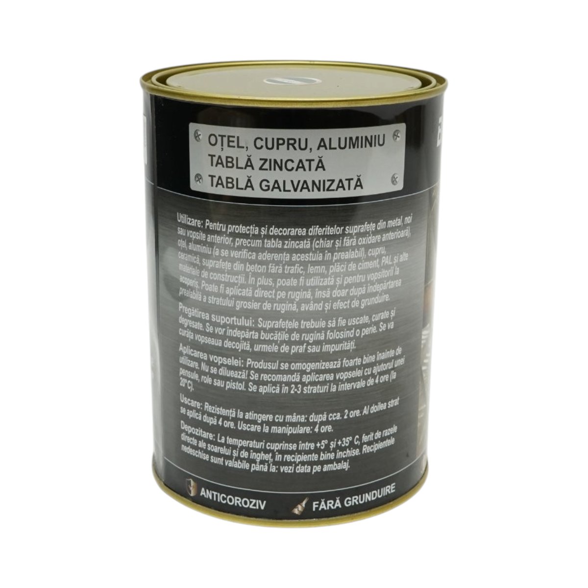 Vopsea email anticoroziva 3 in 1 pentru metal, direct pe rugina, pe baza de apa, verde John Deere 2000g Breckner Germany - imagine 3