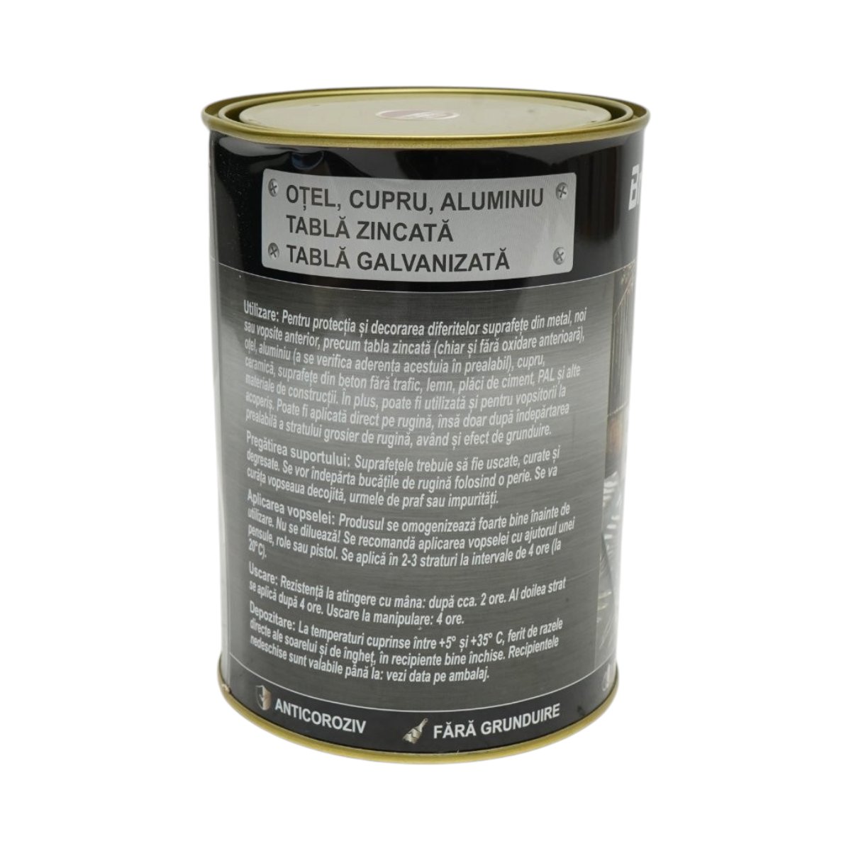 Vopsea email anticoroziva 3 in 1 pentru metal, direct pe rugina, pe baza de apa, portocaliu 2107 Amazone 2000g Breckner Germany - imagine 3