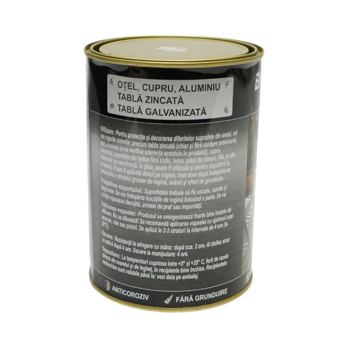 Vopsea email anticoroziva 3 in 1 pentru metal, direct pe rugina, pe baza de apa, alb boreal 2000g Breckner Germany - imagine 3