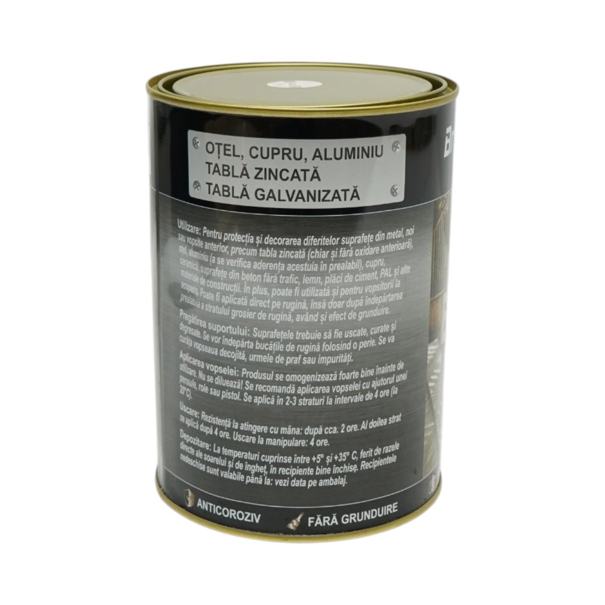 Vopsea email anticoroziva 3 in 1 pentru metal, direct pe rugina, pe baza de apa, alb 10 2000g Breckner Germany - imagine 3