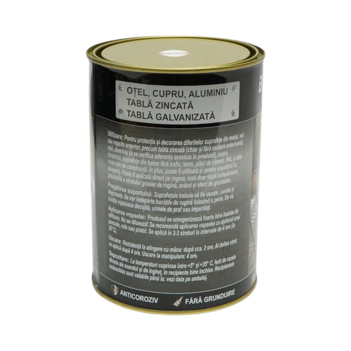 Vopsea email anticoroziva 3 in 1 pentru metal, direct pe rugina, pe baza de apa, alb mat 2000g Breckner Germany - imagine 3