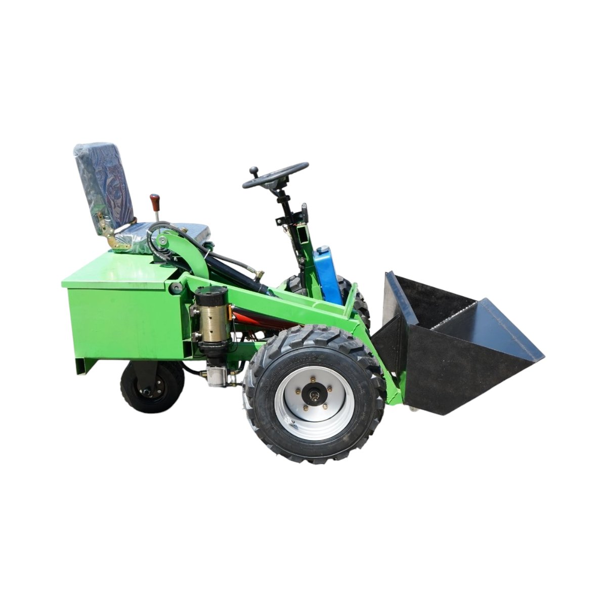 Mini incarcator frontal electric cu 3 roti, 2 motoare 2200W/1500W, baterie 48V/52Ah, capacitate ridicare 150kg, cupa 1000x550mm Breckner Germany - imagine 4