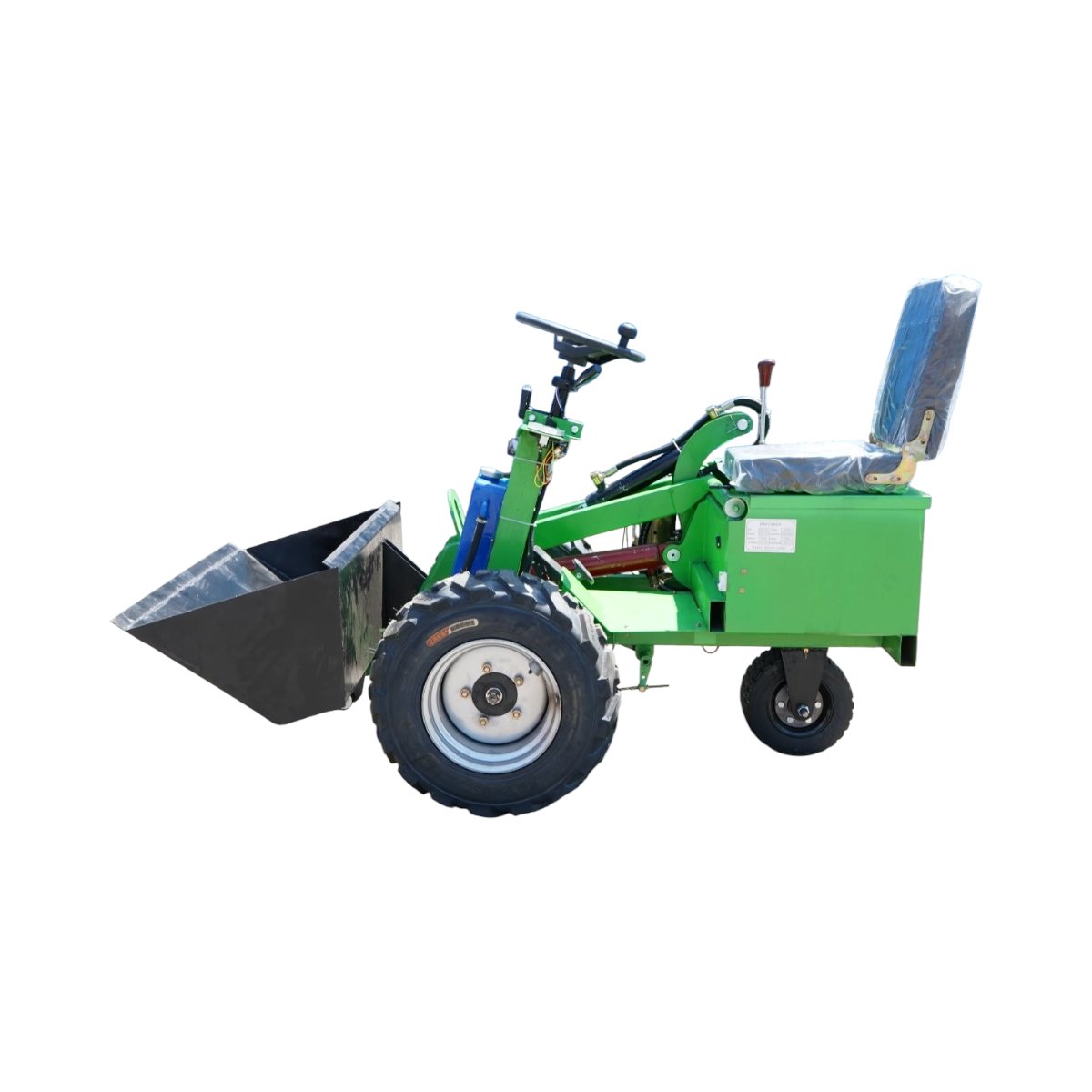 Mini incarcator frontal electric cu 3 roti, 2 motoare 2200W/1500W, baterie 48V/52Ah, capacitate ridicare 150kg, cupa 1000x550mm Breckner Germany - imagine 2