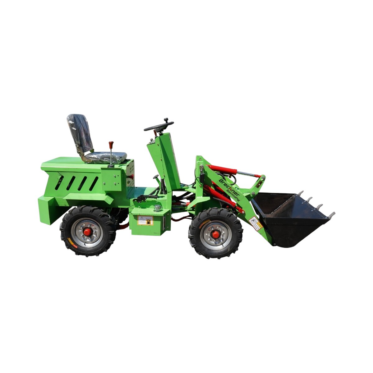 Mini incarcator frontal electric articulat 4x4, 2 motoare brushless 2200W, baterie 60V/70Ah, capacitate ridicare 400kg, latime cupa 1000mm Breckner Germany - imagine 4
