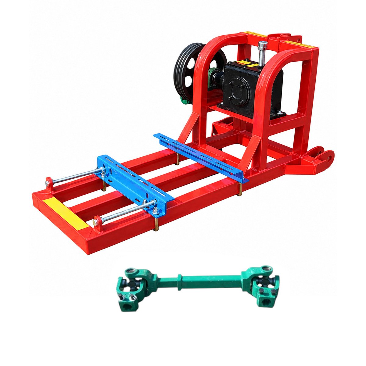 Cadru metalic pompa apa centrifuga WK85, WK86, WK87 cu suport motor, reductor, transmisie pe curea, prindere in 3 puncte si cardan inclus