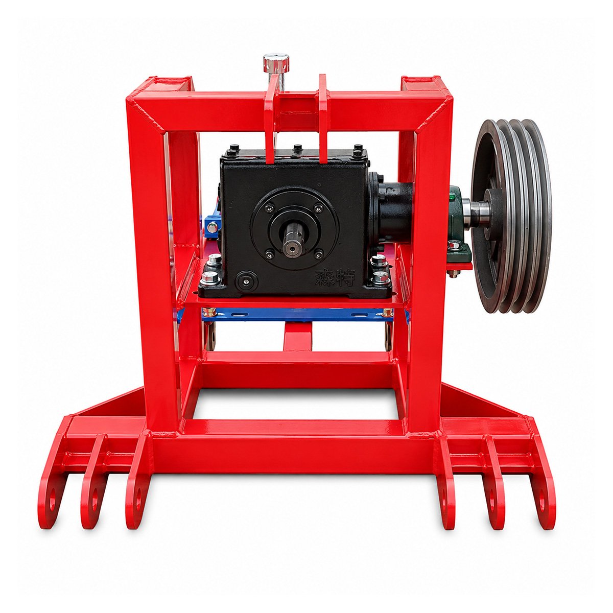 Cadru metalic pompa apa centrifuga WK85, WK86, WK87 cu suport motor, reductor, transmisie pe curea, prindere in 3 puncte si cardan inclus - imagine 6