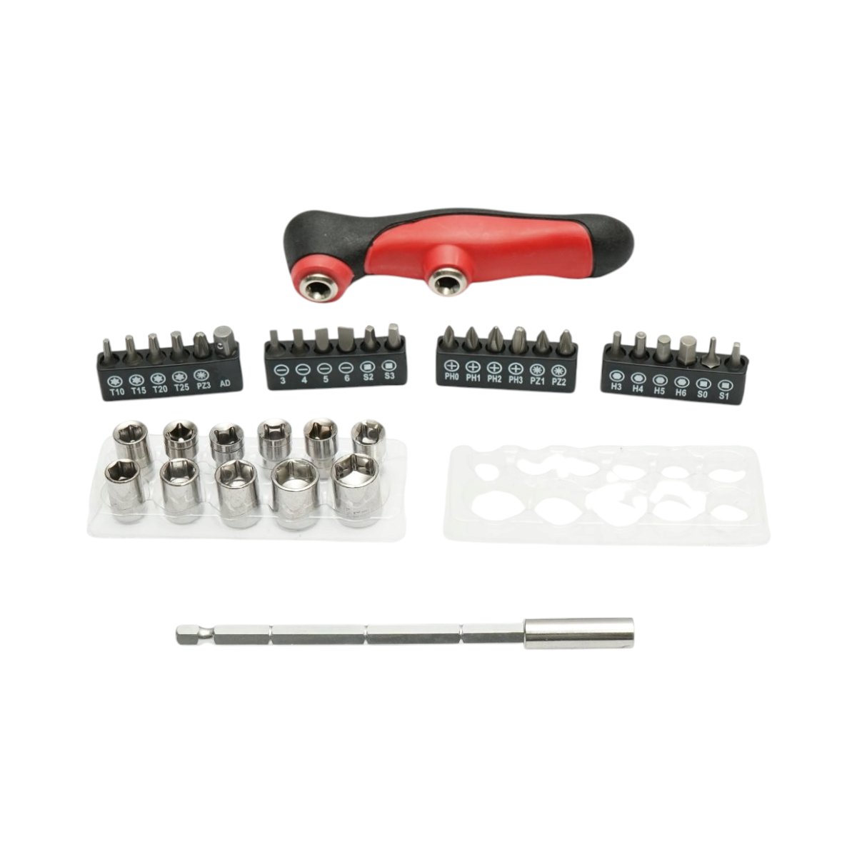 Set surubelnita cu chei tubulare 4-14mm si biti torx, imbus, PH, PZ, SL 37 piese Cr-V - imagine 2