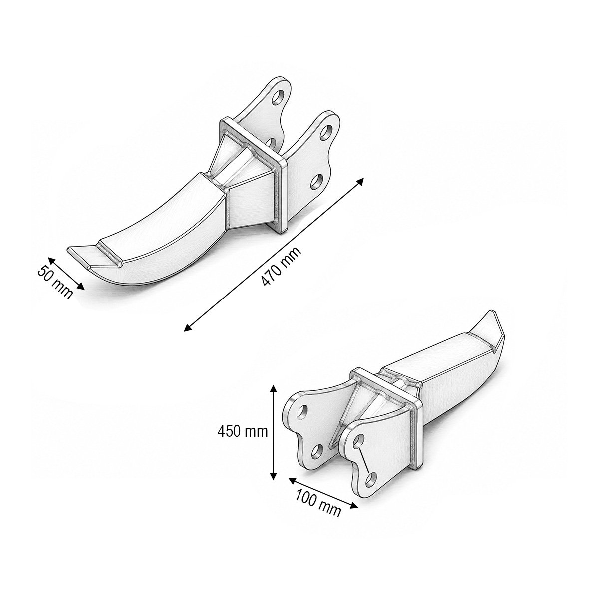 Dinte scarificator pentru mini excavator 0.8-2.5 tone - imagine 4