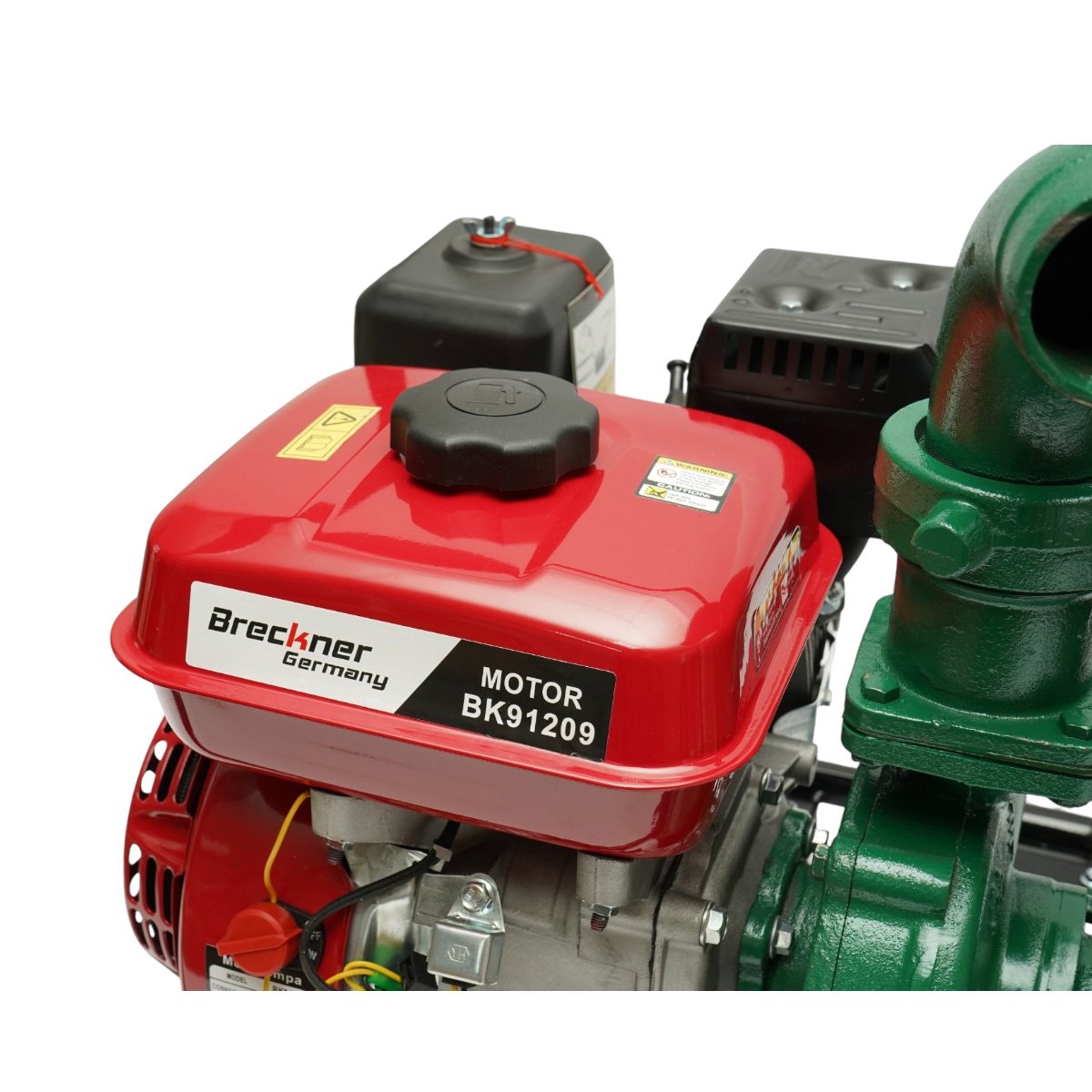 Motopompa apa pe benzina 7.5CP, 4T 212cc, 3 toli, debit 60m3/h, amorsare manuala, adancime aspiratie 8m, inaltime pompare 30m Breckner Germany - imagine 7