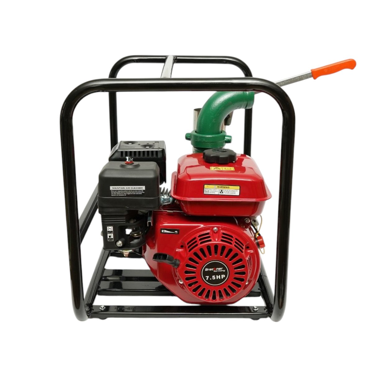 Motopompa apa pe benzina 7.5CP, 4T 212cc, 3 toli, debit 60m3/h, amorsare manuala, adancime aspiratie 8m, inaltime pompare 30m Breckner Germany - imagine 3