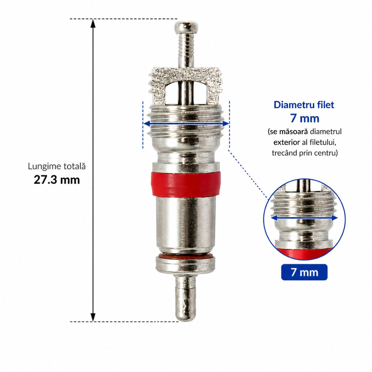 Ventil valva roata 7mm - imagine 3