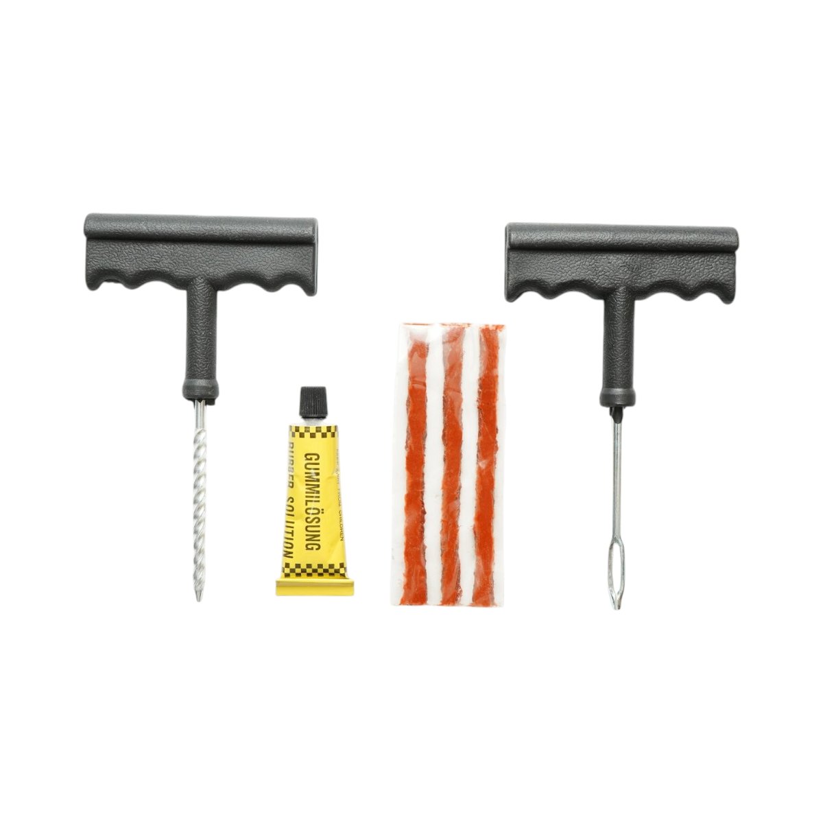Kit vulcanizare anvelope tubeless la rece cu snur, adeziv, instrument inserare tip ac si alezor - imagine 2