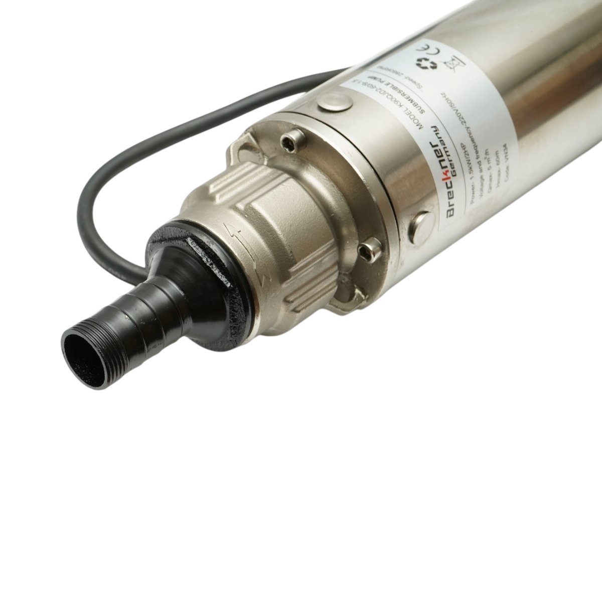 Pompa apa submersibila inox 1.5kW, 220V, D100mm, debit 5 m3/h, inaltime refulare 60m, 9 turbine ceramice, racire pe ulei, panou de control K90QJD2-60/9-1.5 Breckner Germany - imagine 6