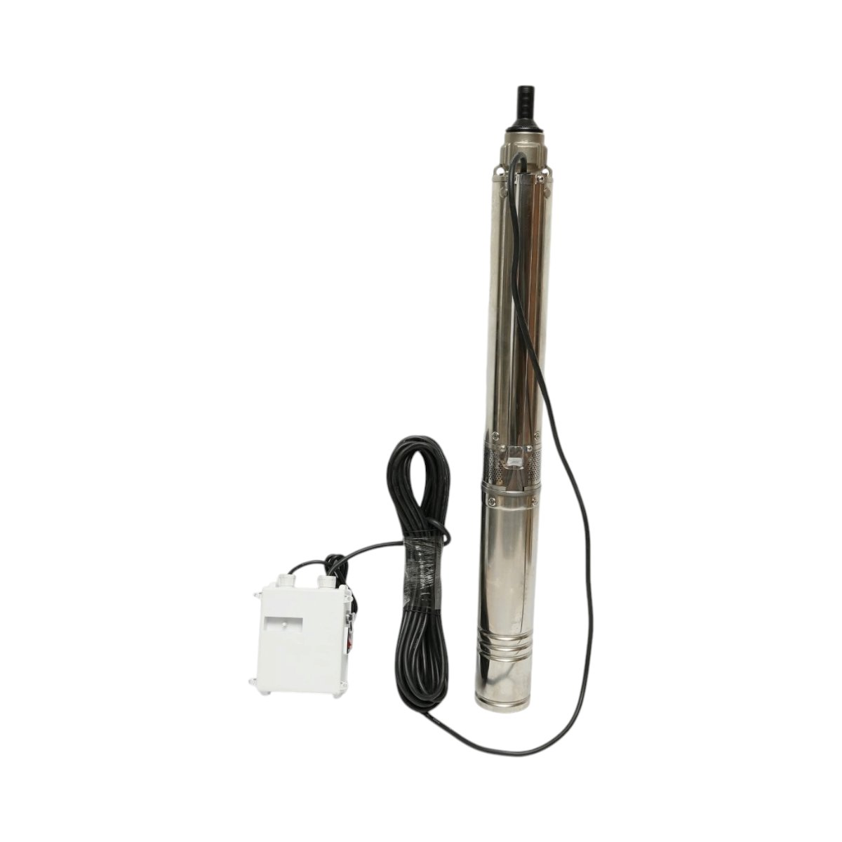 Pompa apa submersibila inox 1.5kW, 220V, D100mm, debit 5 m3/h, inaltime refulare 60m, 9 turbine ceramice, racire pe ulei, panou de control K90QJD2-60/9-1.5 Breckner Germany - imagine 4