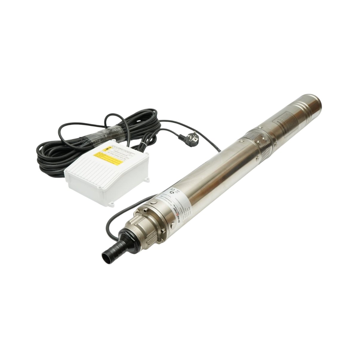 Pompa apa submersibila inox 1.5kW, 220V, D100mm, debit 5 m3/h, inaltime refulare 60m, 9 turbine ceramice, racire pe ulei, panou de control K90QJD2-60/9-1.5 Breckner Germany - imagine 3