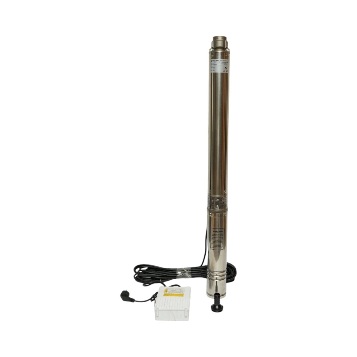 Pompa apa submersibila inox 2.2kW, 220V, D100mm, debit 6 m3/h, inaltime refulare 105m, 15 turbine ceramice, racire pe ulei, panou de control K90QJD2-105/15-2.2 Breckner Germany - imagine 2