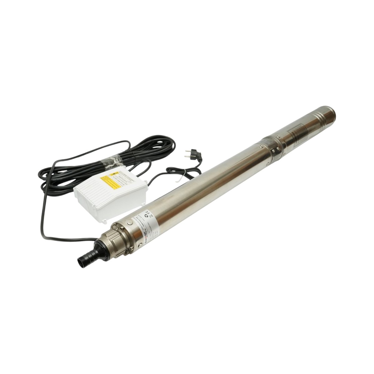 Pompa apa submersibila inox 2.2kW, 220V, D100mm, debit 6 m3/h, inaltime refulare 105m, 15 turbine ceramice, racire pe ulei, panou de control K90QJD2-105/15-2.2 Breckner Germany - imagine 3