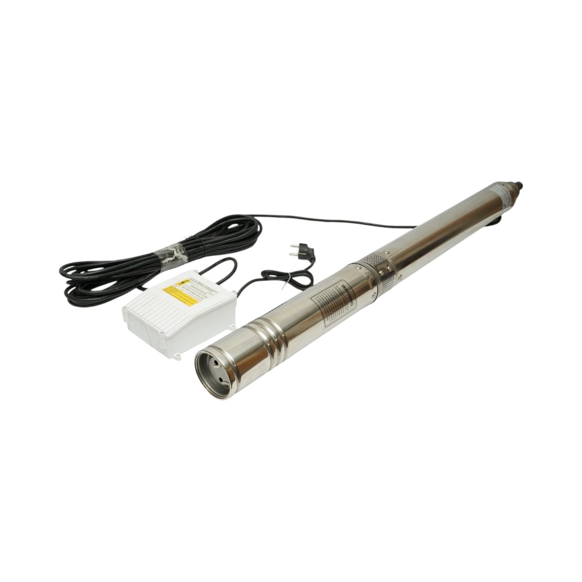 Pompa apa submersibila inox 2.2kW, 220V, D100mm, debit 6 m3/h, inaltime refulare 105m, 15 turbine ceramice, racire pe ulei, panou de control K90QJD2-105/15-2.2 Breckner Germany - imagine 5