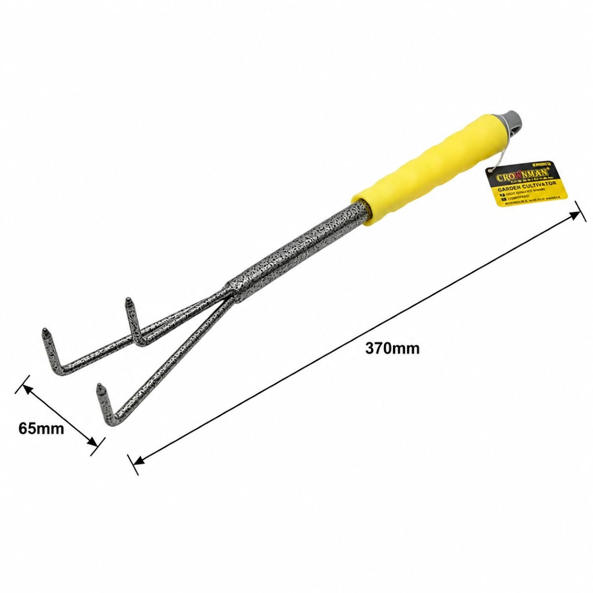 Cultivator gradina cu 3 gheare din otel carbon 65x370mm, maner ergonomic PP Crownman - imagine 2