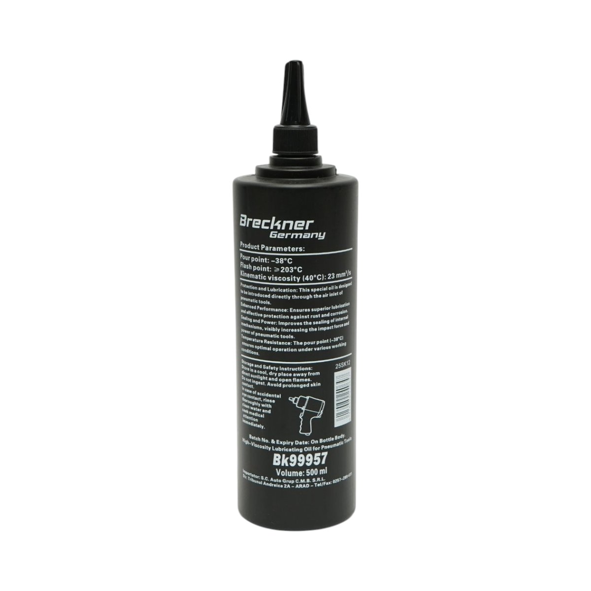 Ulei special cu vascozitate ridicata pentru scule pneumatice cu impact galben 500ml Breckner Germany