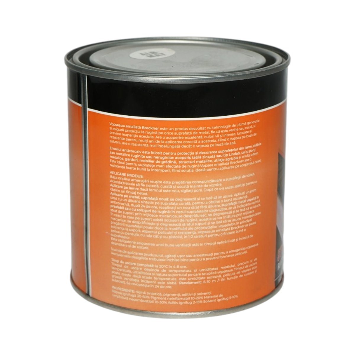 Vopsea email anticoroziva 3 in 1 alb mat pe baza de solvent 1L, direct pe rugina, interior si exterior Breckner Germany - imagine 2