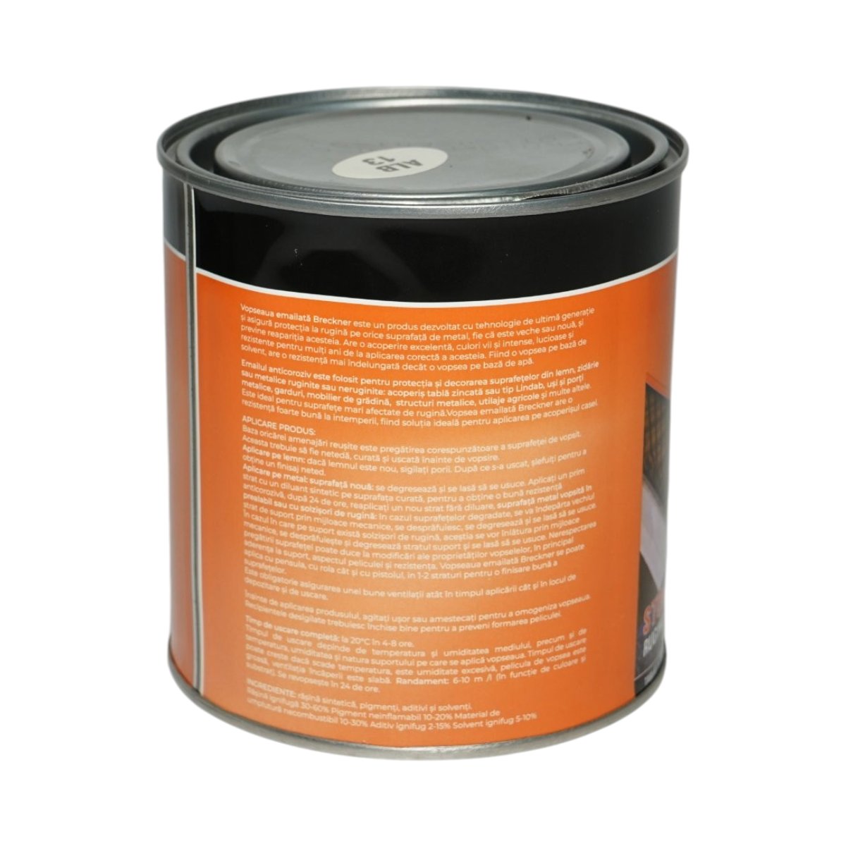 Vopsea email anticoroziva 3 in 1 alb 013 pe baza de solvent 1L, direct pe rugina, interior si exterior 1L Breckner Germany - imagine 2