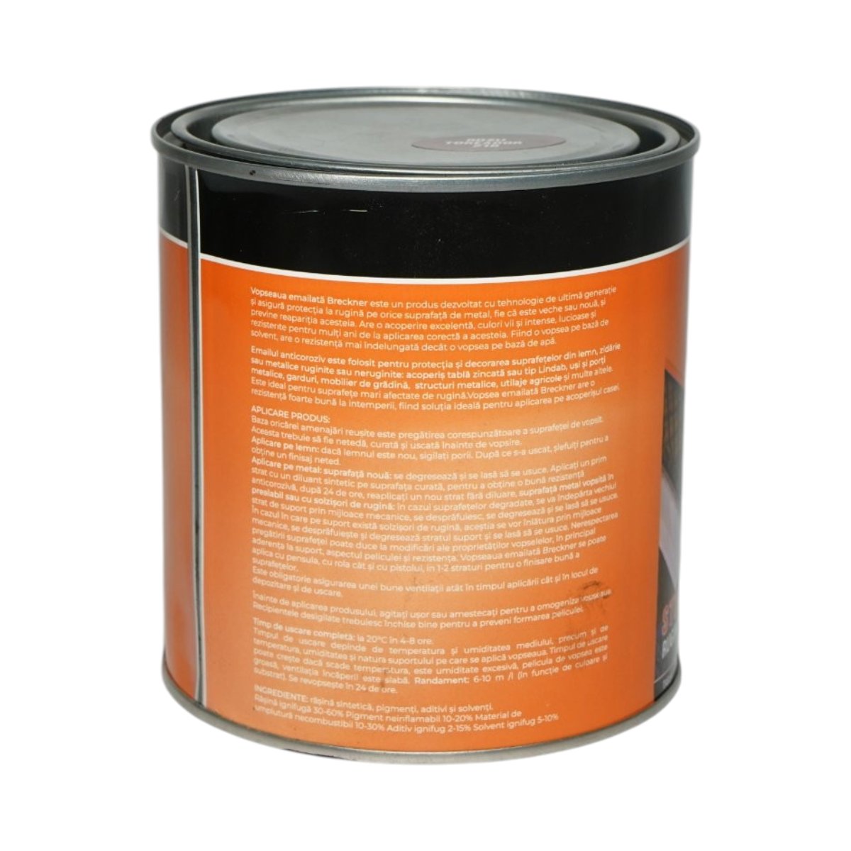 Vopsea email anticoroziva 3 in 1 rosu toreador 21B pe baza de solvent 1L, direct pe rugina, interior si exterior Breckner Germany - imagine 2