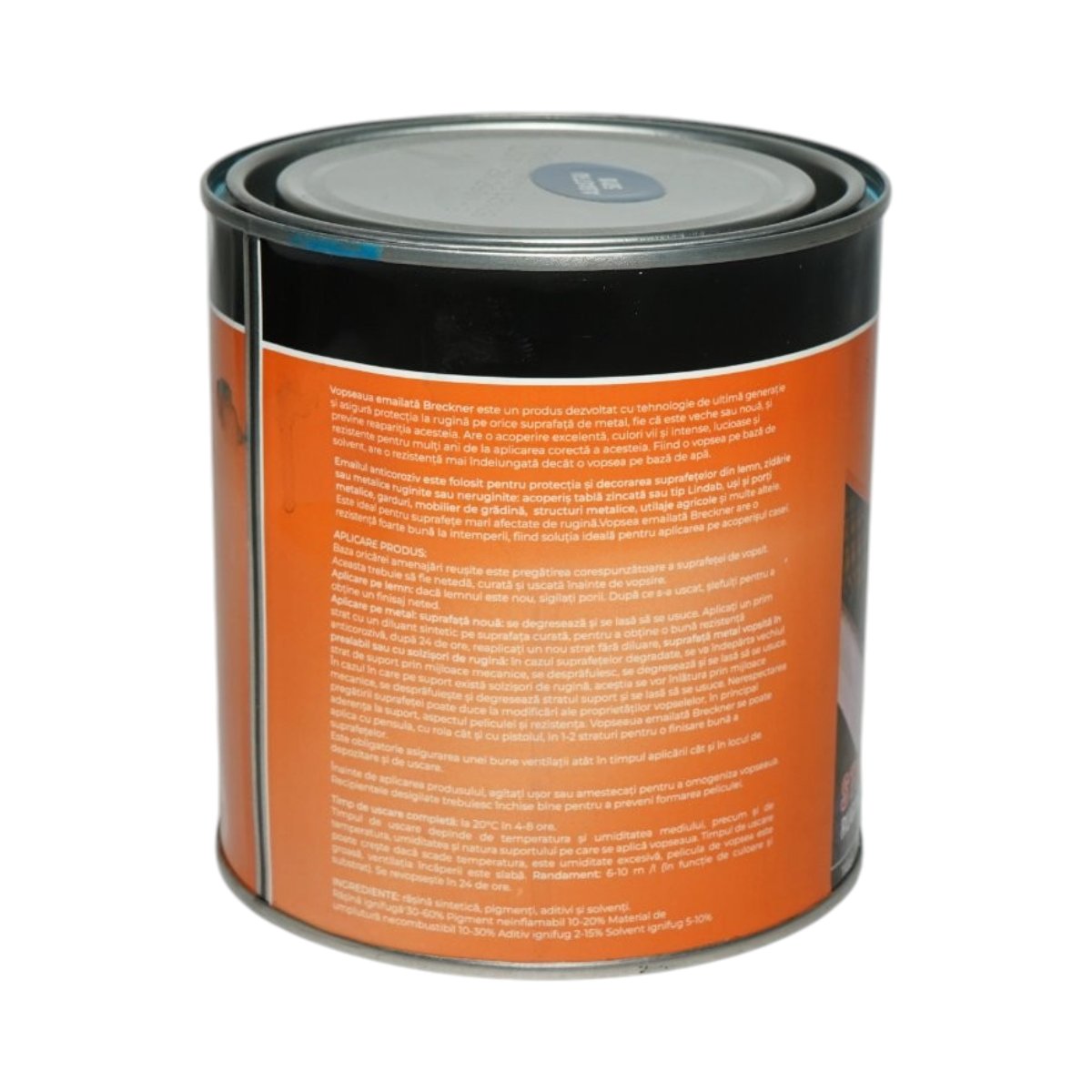 Vopsea email anticoroziva 3 in 1 albastru 5010 pe baza de solvent 1L, direct pe rugina, interior si exterior Breckner Germany - imagine 2