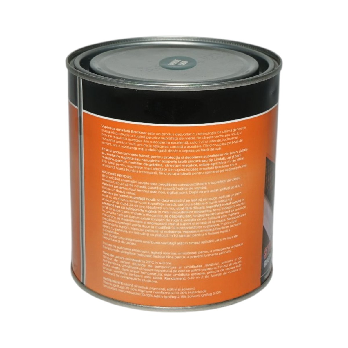 Vopsea email anticoroziva 3 in 1 verde 560 pe baza de solvent 1L, direct pe rugina, interior si exterior Breckner Germany - imagine 2
