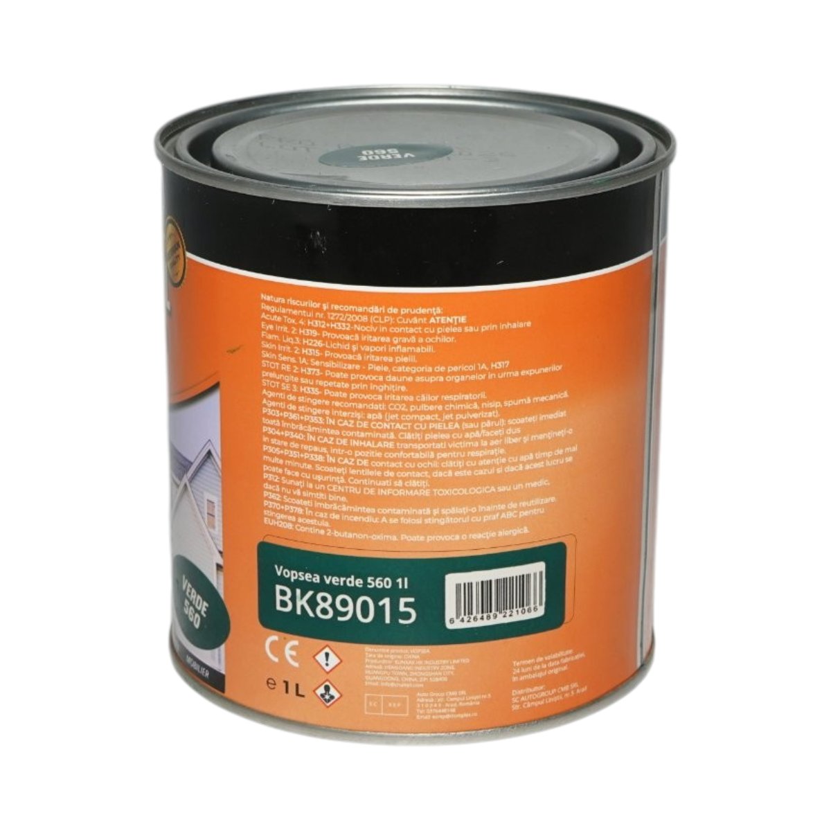 Vopsea email anticoroziva 3 in 1 verde 560 pe baza de solvent 1L, direct pe rugina, interior si exterior Breckner Germany - imagine 3