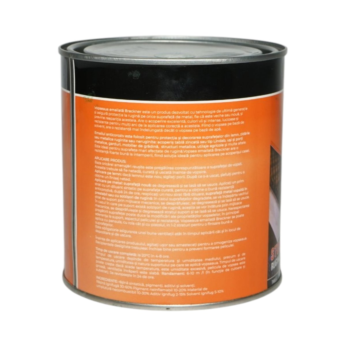 Vopsea email anticoroziva 3 in 1 verde 6016 pe baza de solvent 1L, direct pe rugina, interior si exterior Breckner Germany - imagine 2