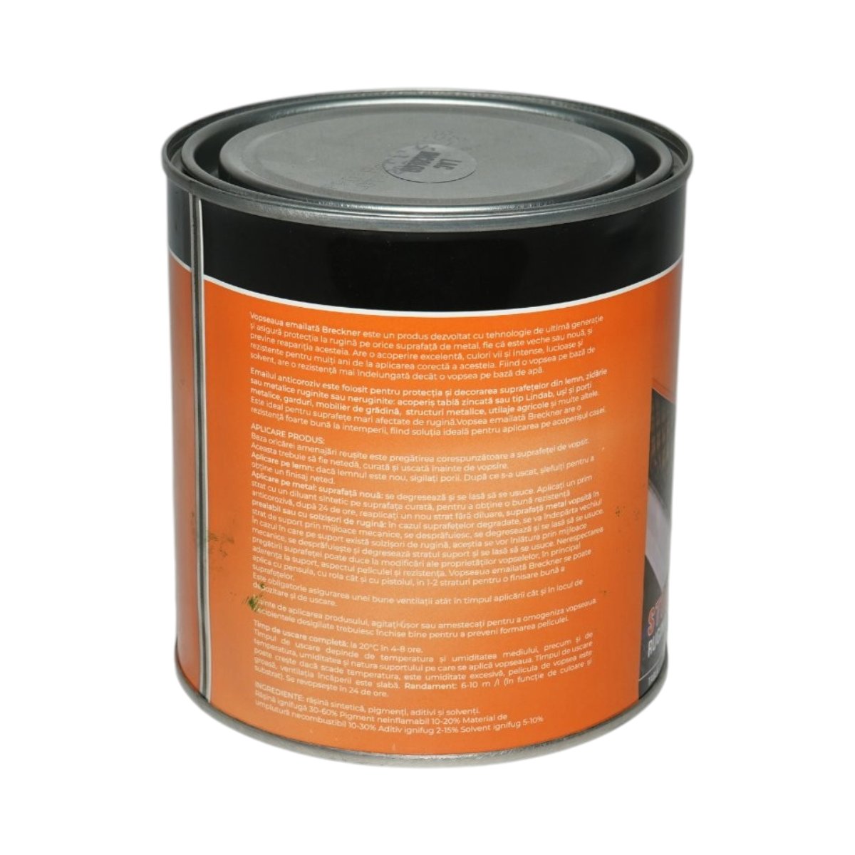 Vopsea email anticoroziva 3 in 1 lac incolor pe baza de solvent 1L, direct pe rugina, interior si exterior Breckner Germany - imagine 2