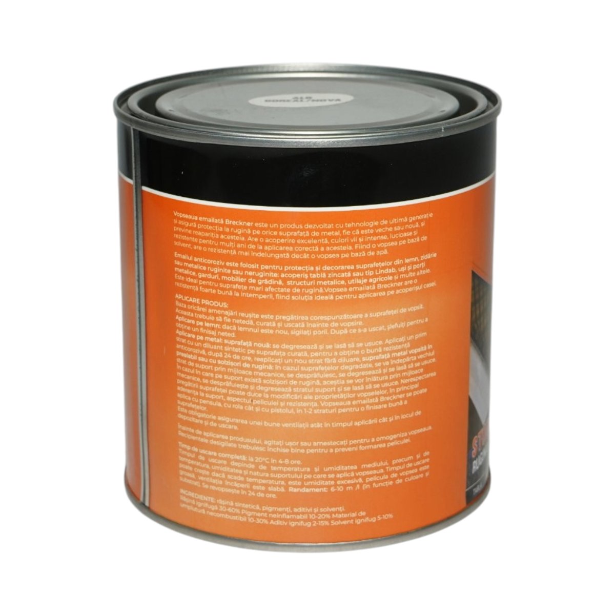 Vopsea email anticoroziva 3 in 1 alb boreal nova pe baza de solvent 1L, direct pe rugina, interior si exterior Breckner Germany - imagine 2