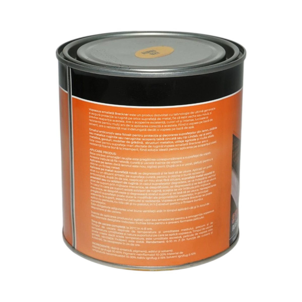 Vopsea email anticoroziva 3 in 1 auriu 027 pe baza de solvent 1L, direct pe rugina, interior si exterior Breckner Germany - imagine 2