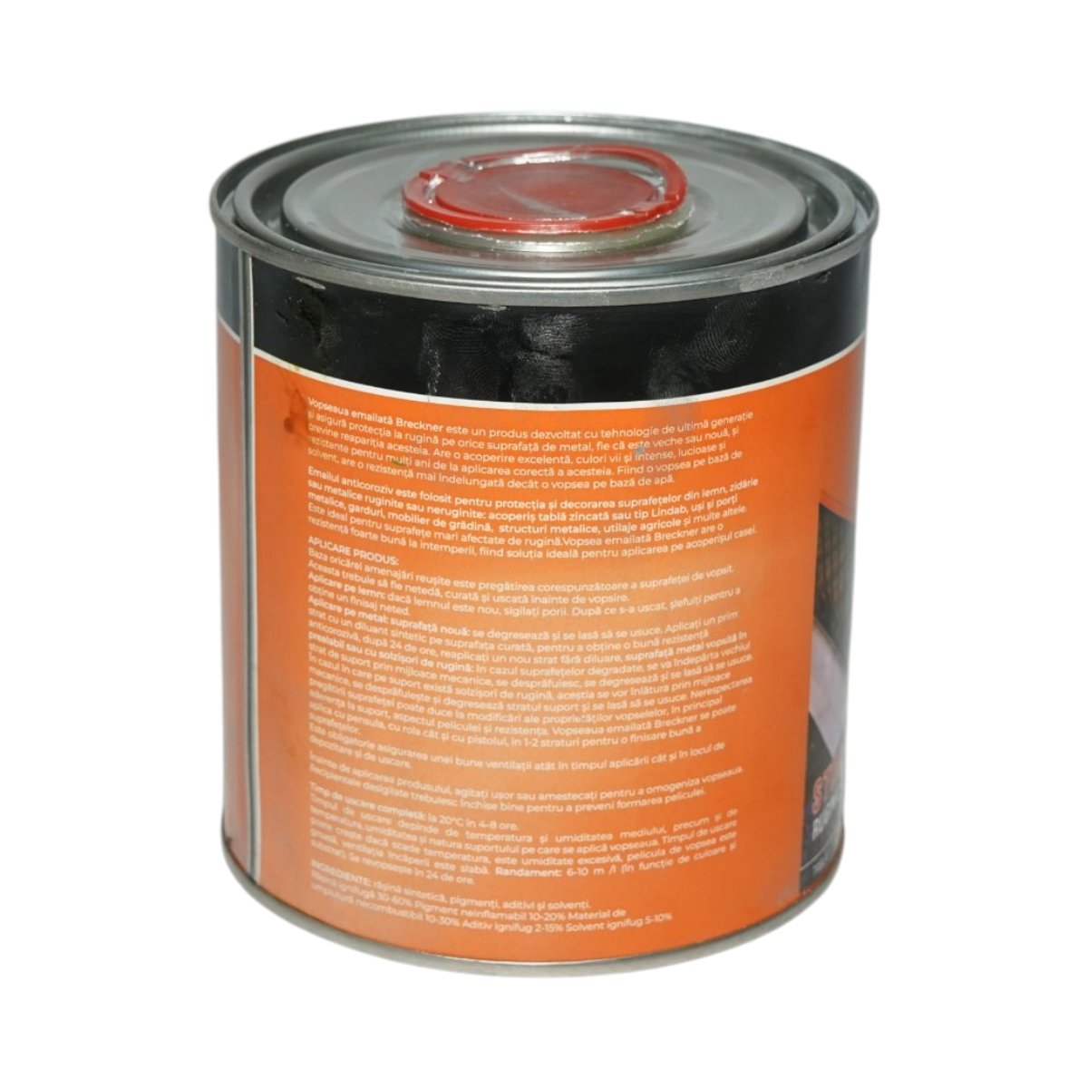 Vopsea email anticoroziva 3 in 1 crom metalizat 029 pe baza de solvent 1L, direct pe rugina, interior si exterior Breckner Germany - imagine 2