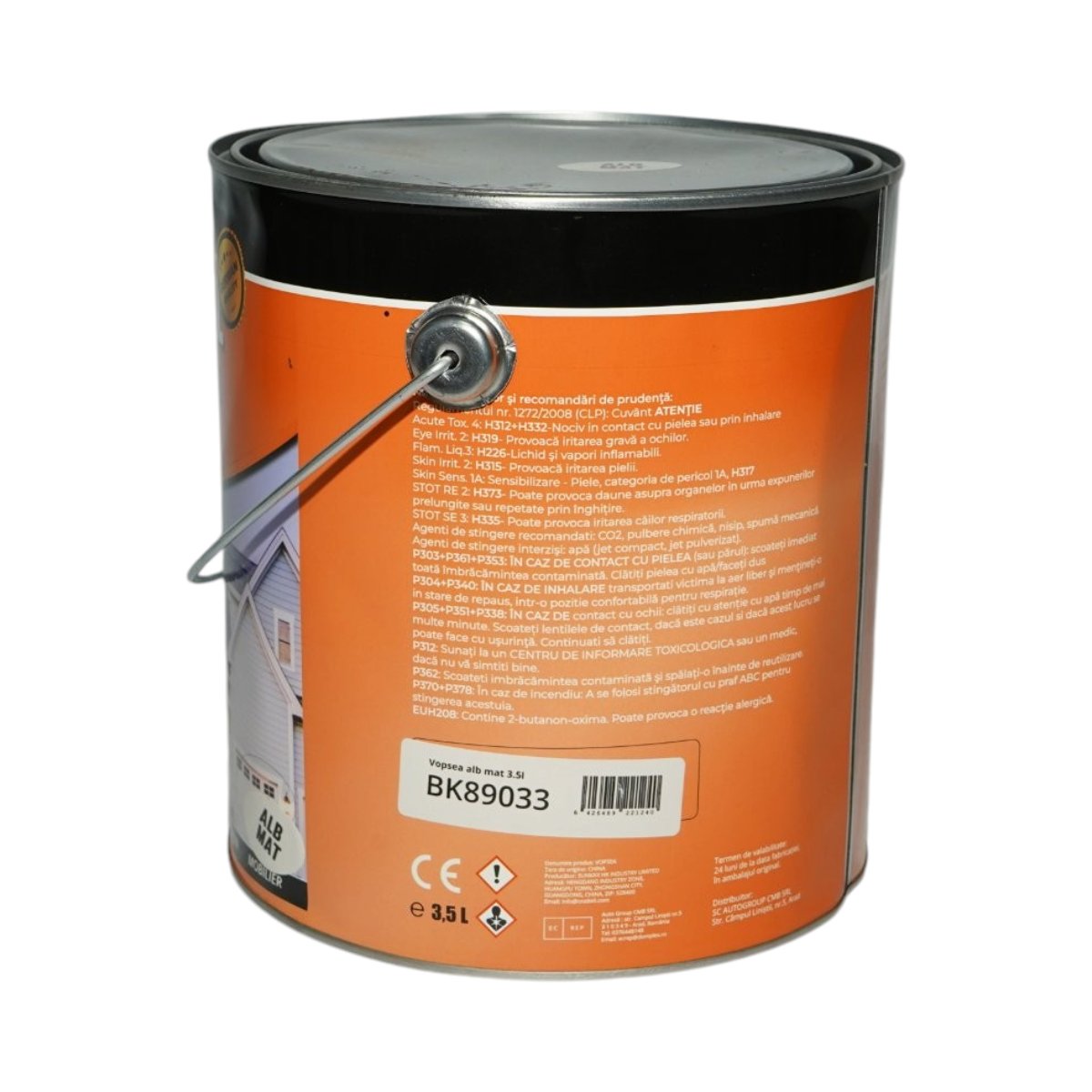 Vopsea email anticoroziva 3 in 1 alb mat pe baza de solvent 3.5L, direct pe rugina, interior si exterior Breckner Germany - imagine 3