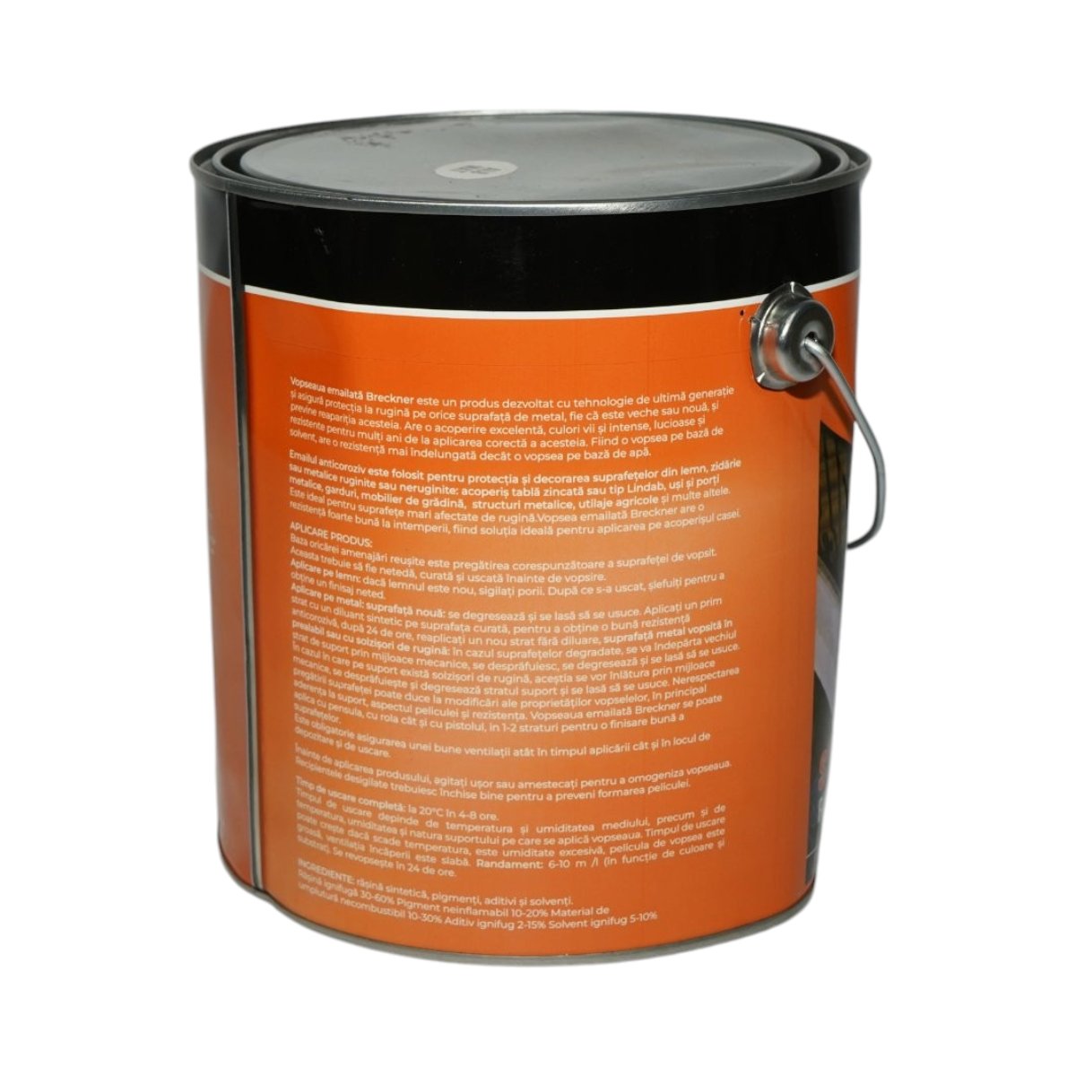 Vopsea email anticoroziva 3 in 1 alb mat pe baza de solvent 3.5L, direct pe rugina, interior si exterior Breckner Germany - imagine 2