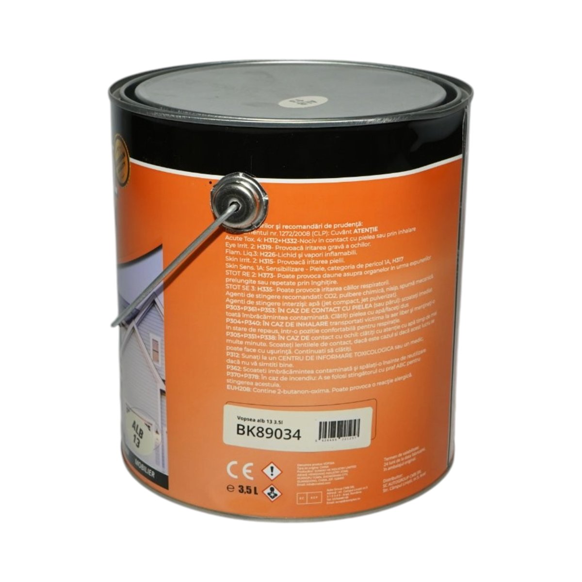 Vopsea email anticoroziva 3 in 1 alb 013 pe baza de solvent 3.5L, direct pe rugina, interior si exterior Breckner Germany - imagine 3