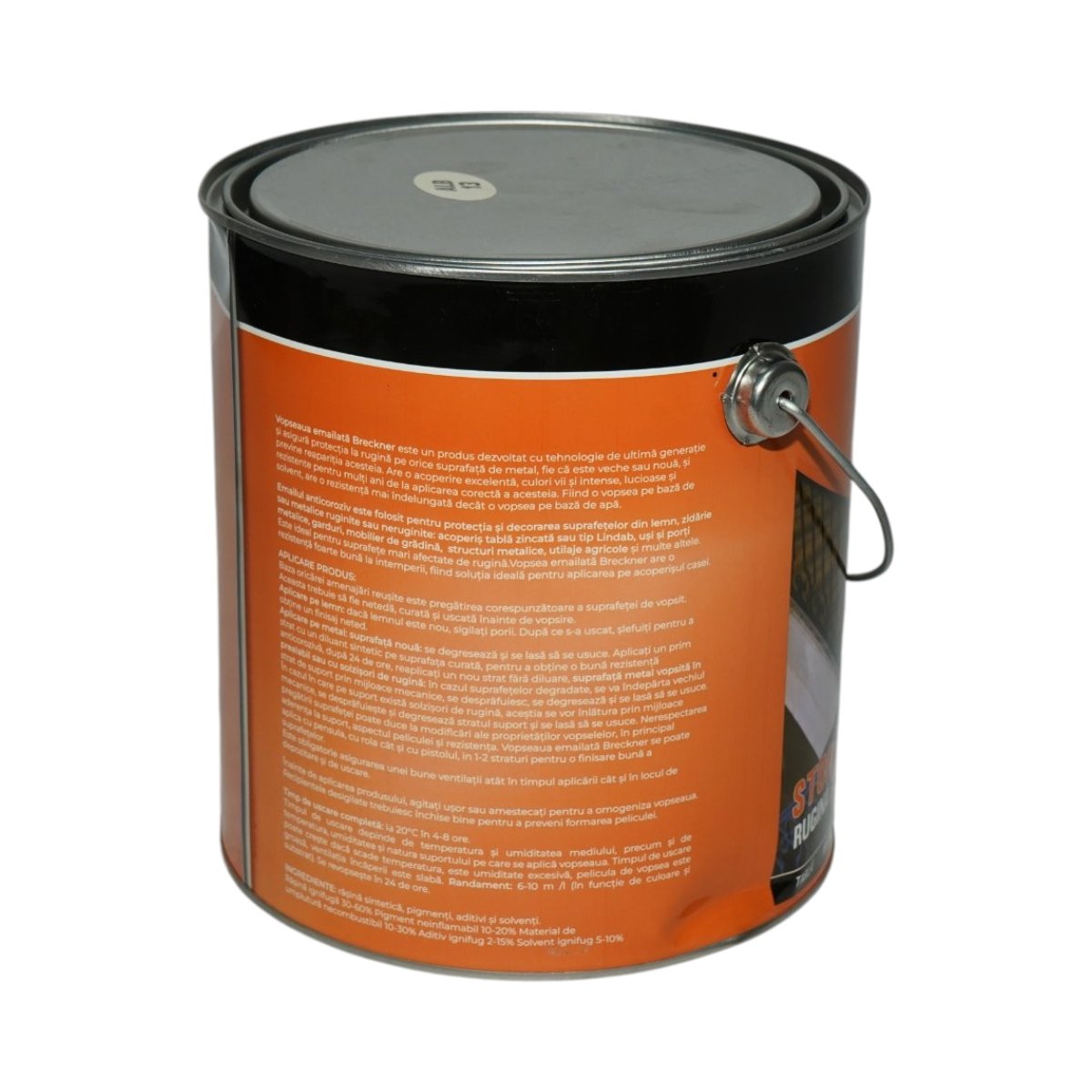 Vopsea email anticoroziva 3 in 1 alb 013 pe baza de solvent 3.5L, direct pe rugina, interior si exterior Breckner Germany - imagine 2