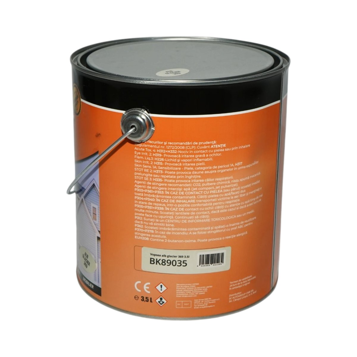 Vopsea email anticoroziva 3 in 1 alb glacier 369 pe baza de solvent 3.5L, direct pe rugina, interior si exterior Breckner Germany - imagine 3