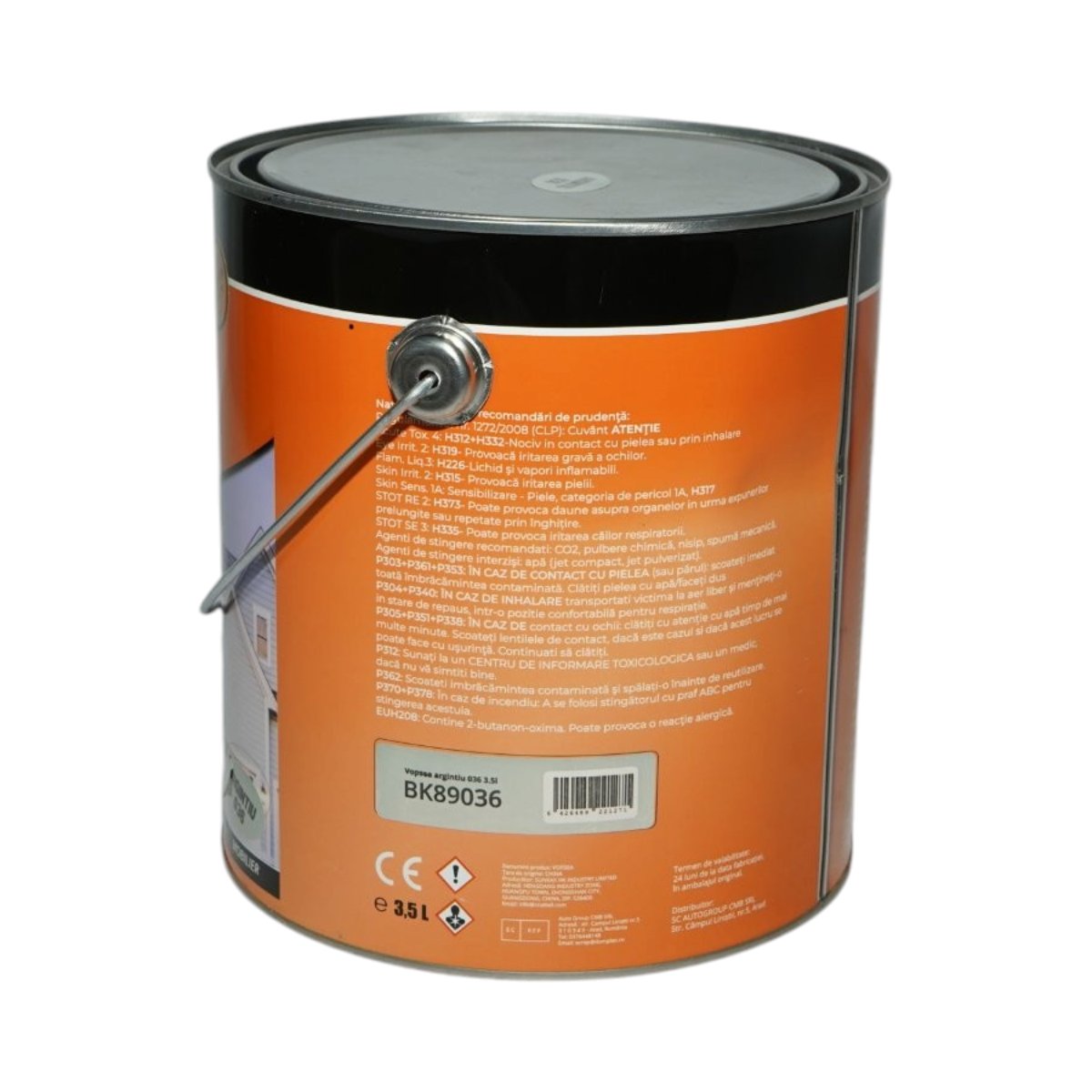 Vopsea email anticoroziva 3 in 1 argintiu 036 pe baza de solvent 3.5L, direct pe rugina, interior si exterior Breckner Germany - imagine 3