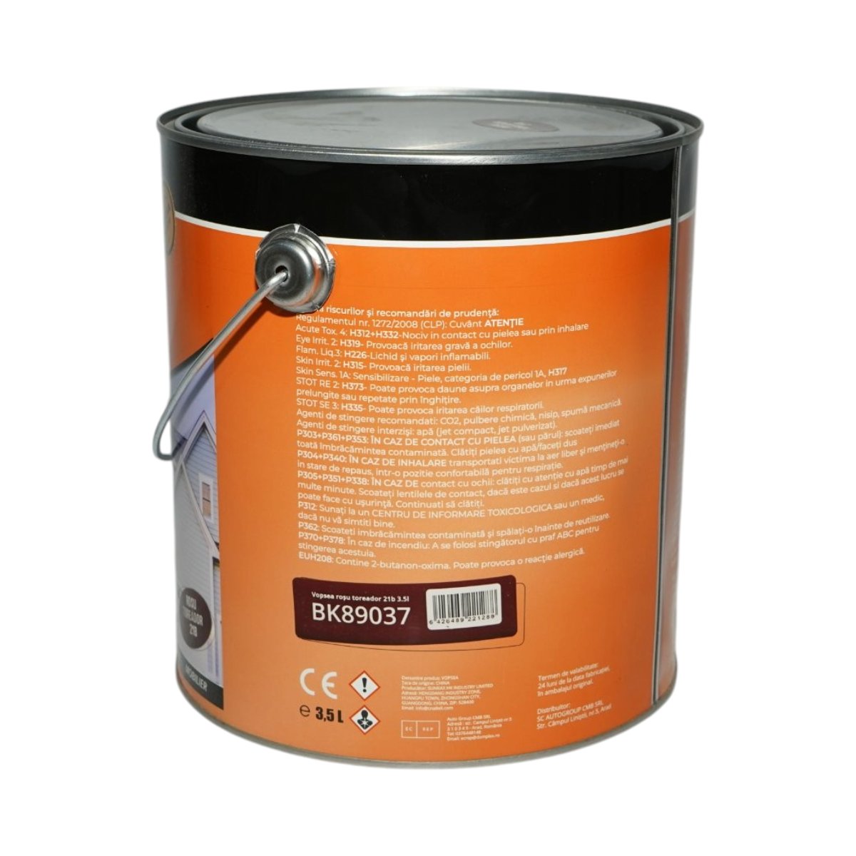 Vopsea email anticoroziva 3 in 1 rosu toreador 21B pe baza de solvent 3.5L, direct pe rugina, interior si exterior Breckner Germany - imagine 3