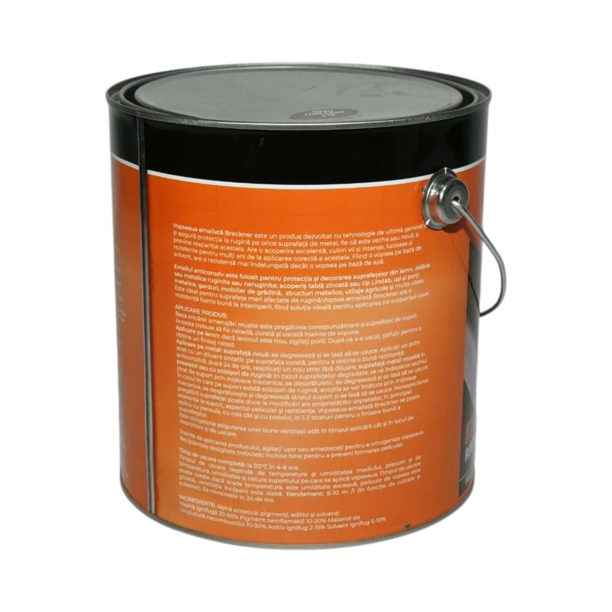 Vopsea email anticoroziva 3 in 1 rosu toreador 21B pe baza de solvent 3.5L, direct pe rugina, interior si exterior Breckner Germany - imagine 2