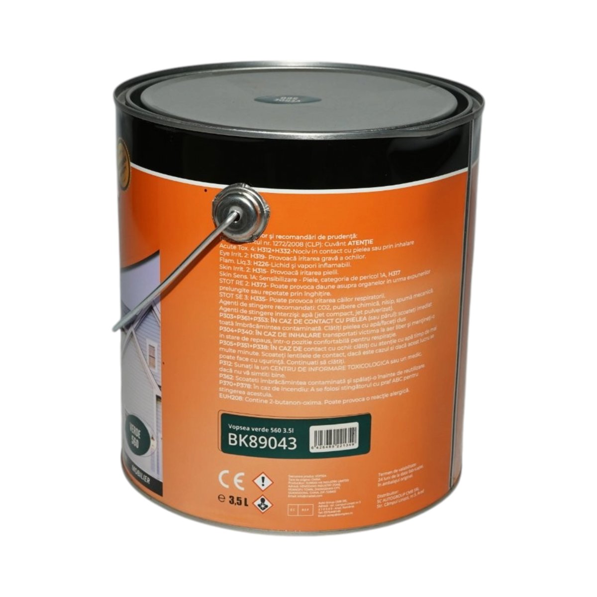 Vopsea email anticoroziva 3 in 1 verde 560 pe baza de solvent 3.5L, direct pe rugina, interior si exterior Breckner Germany - imagine 3